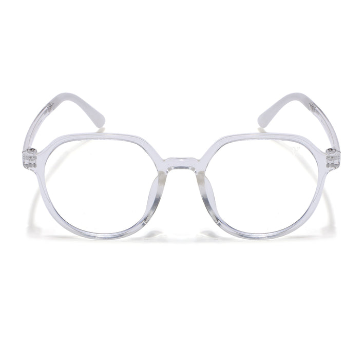 Voyage Air Transparent Round Eyeglasses for Men & Women - MG4389-C2