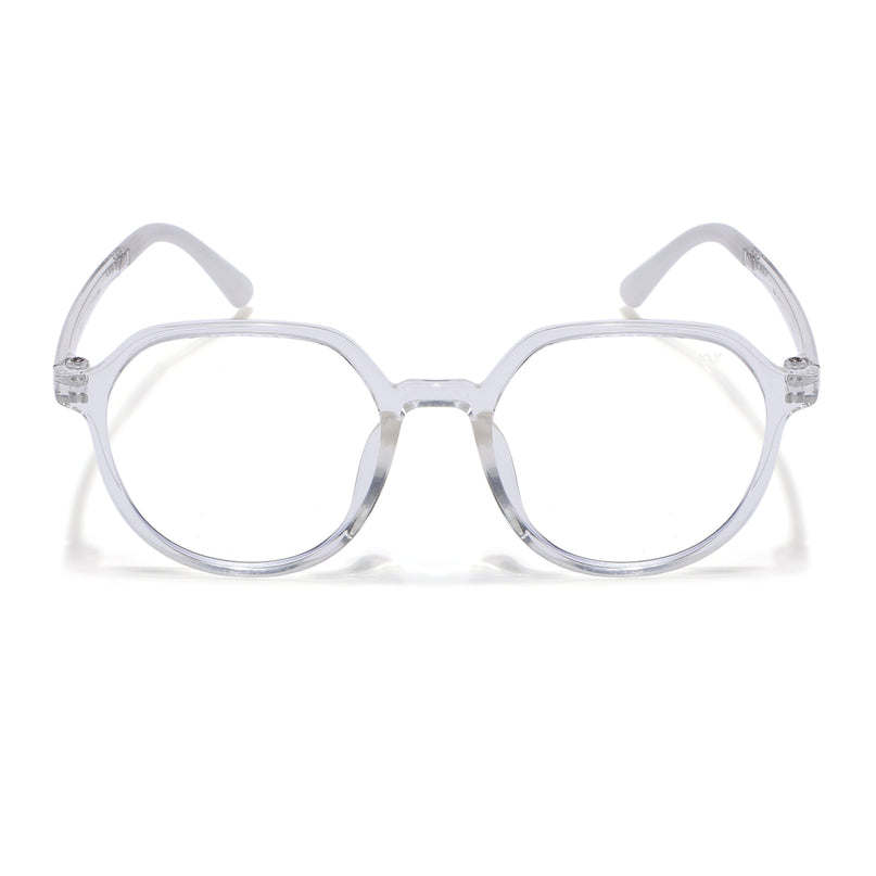 Voyage Air Transparent Round Eyeglasses for Men & Women - MG4389-C2