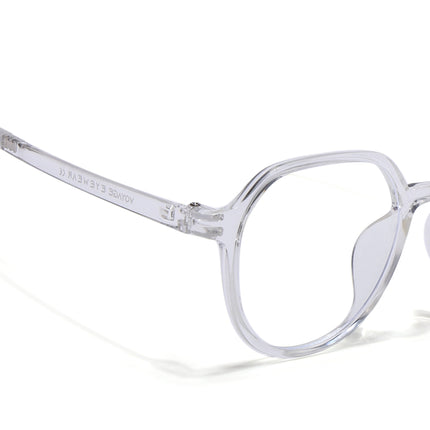 Voyage Air Transparent Round Eyeglasses for Men & Women - MG4389-C2