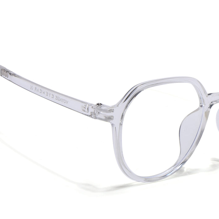 Voyage Air Transparent Round Eyeglasses for Men & Women - MG4389-C2