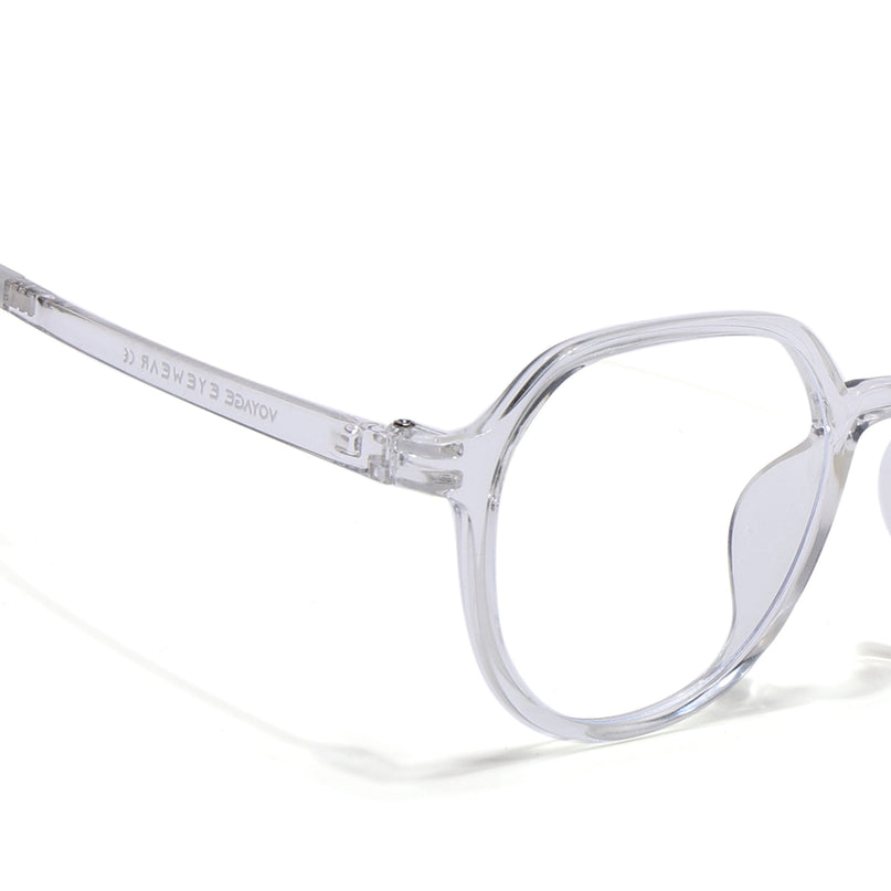 Voyage Air Transparent Round Eyeglasses for Men & Women - MG4389-C2