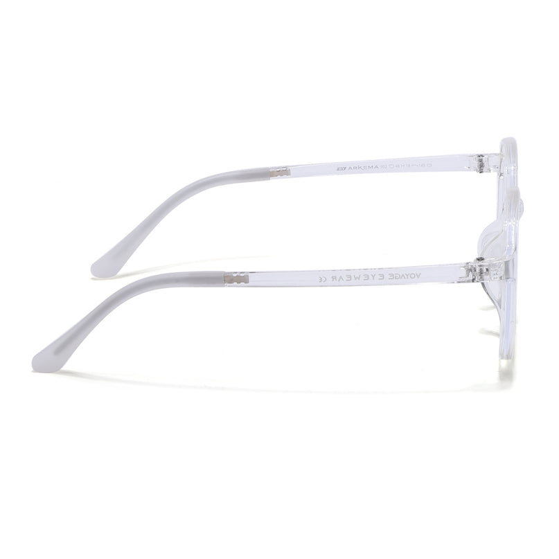 Voyage Air Transparent Round Eyeglasses for Men & Women - MG4389-C2