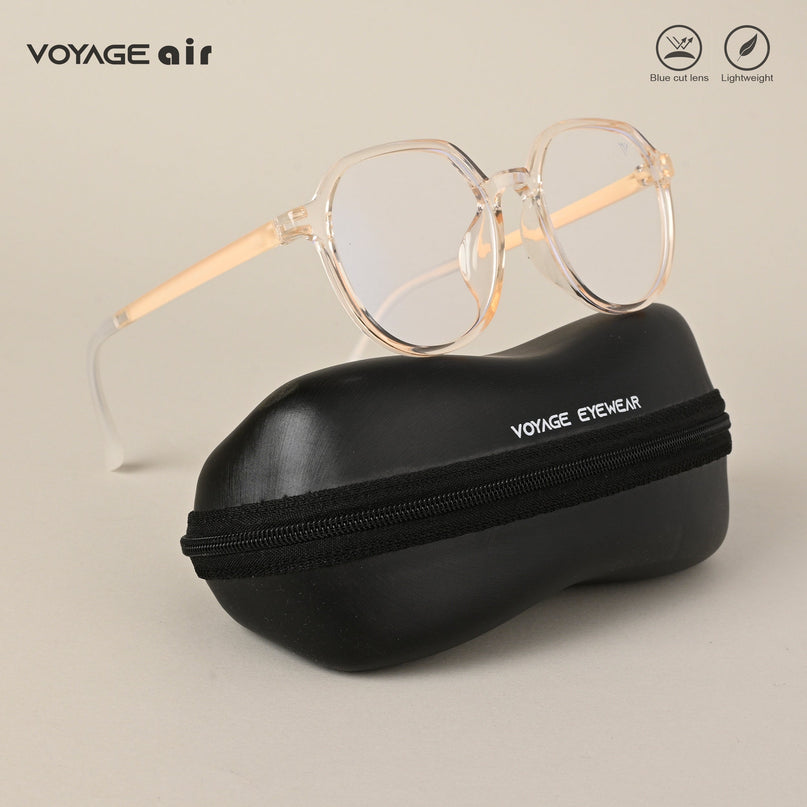 Voyage Air Nude Round Eyeglasses for Men & Women - MG4390-C3