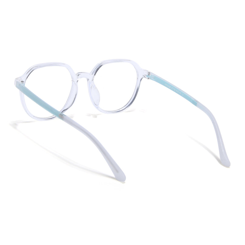 Voyage Air Transparent Round Eyeglasses for Men & Women - MG4391-C4