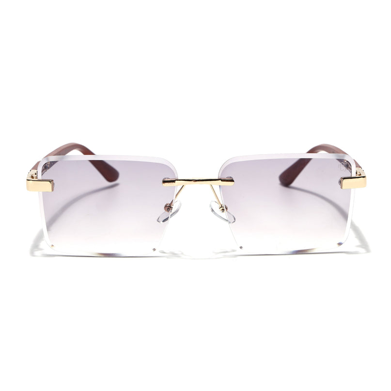Eyejack Photochromic Golden Rimless Sunglasses for Men & Women (90376CL2507)