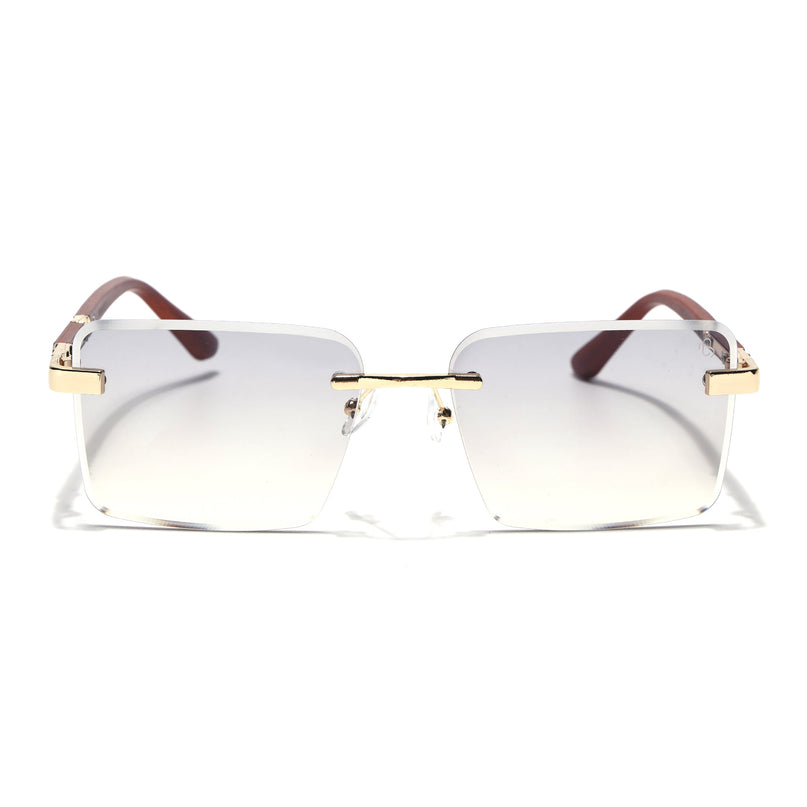 Eyejack Photochromic Golden Rimless Sunglasses for Men & Women (90376CL2509)
