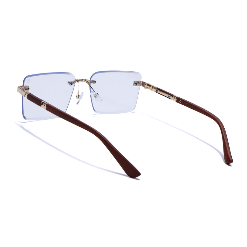 Eyejack Photochromic Golden Rimless Eyeglasses for Men & Women (90376FCL2511)