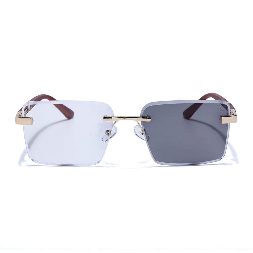 Eyejack Photochromic Golden Rimless Eyeglasses for Men & Women (90376FCL2511)