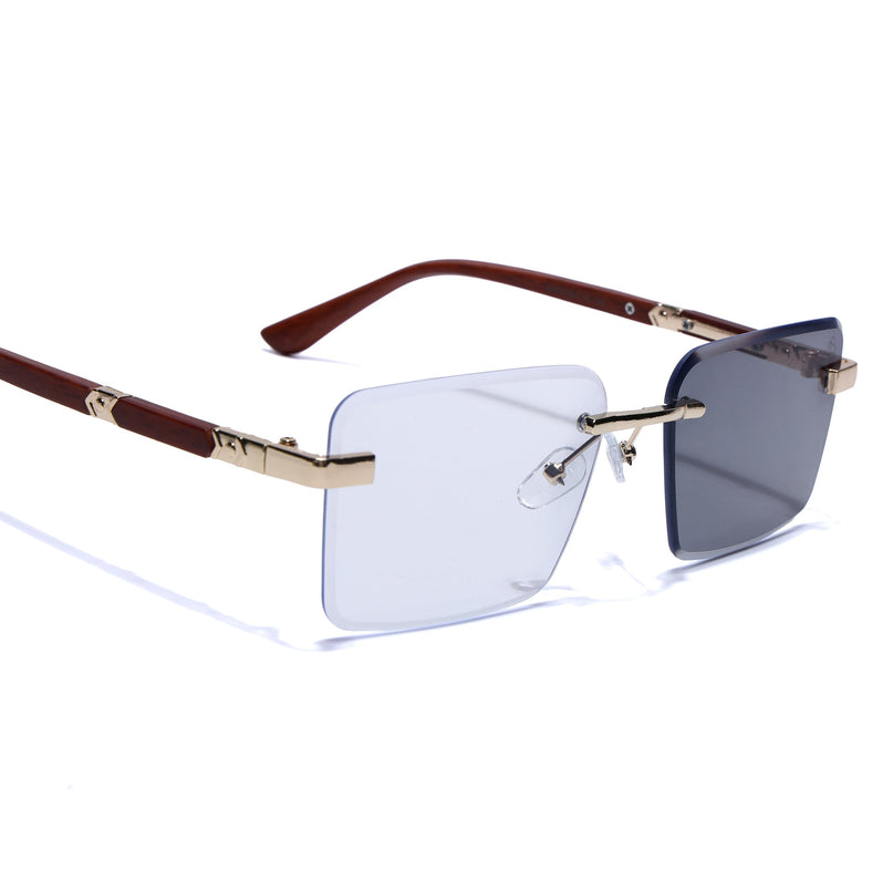 Eyejack Photochromic Golden Rimless Eyeglasses for Men & Women (90376FCL2511)