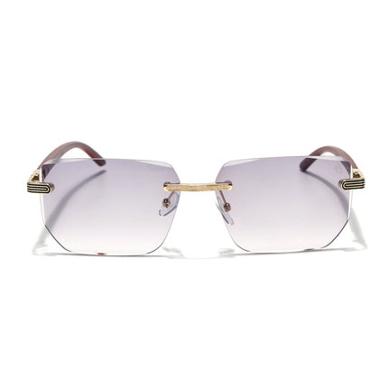 Eyejack Photochromic Golden Rimless Sunglasses for Men & Women (90385CL2497)