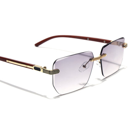 Eyejack Photochromic Golden Rimless Sunglasses for Men & Women (90385CL2497)