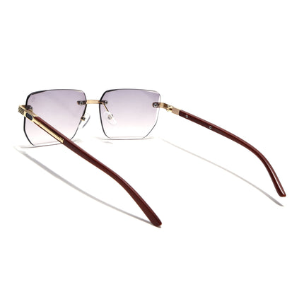 Eyejack Photochromic Golden Rimless Sunglasses for Men & Women (90385CL2497)