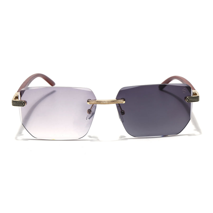 Eyejack Photochromic Golden Rimless Sunglasses for Men & Women (90385CL2497)