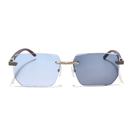 Eyejack Photochromic Golden Rimless Sunglasses for Men & Women (90385CL2498)