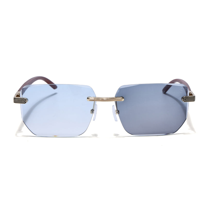 Eyejack Photochromic Golden Rimless Sunglasses for Men & Women (90385CL2498)
