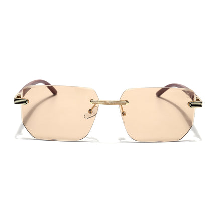 Eyejack Photochromic Golden Rimless Sunglasses for Men & Women (90385CL2500)