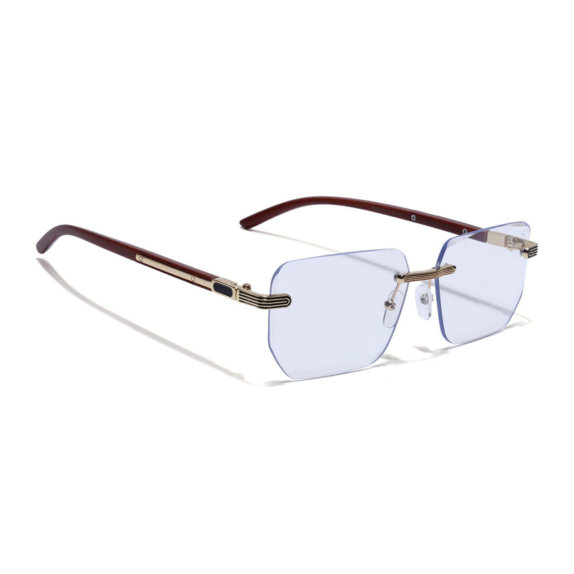 Eyejack Photochromic Golden Rimless Eyeglasses for Men & Women (90385FCL2501)