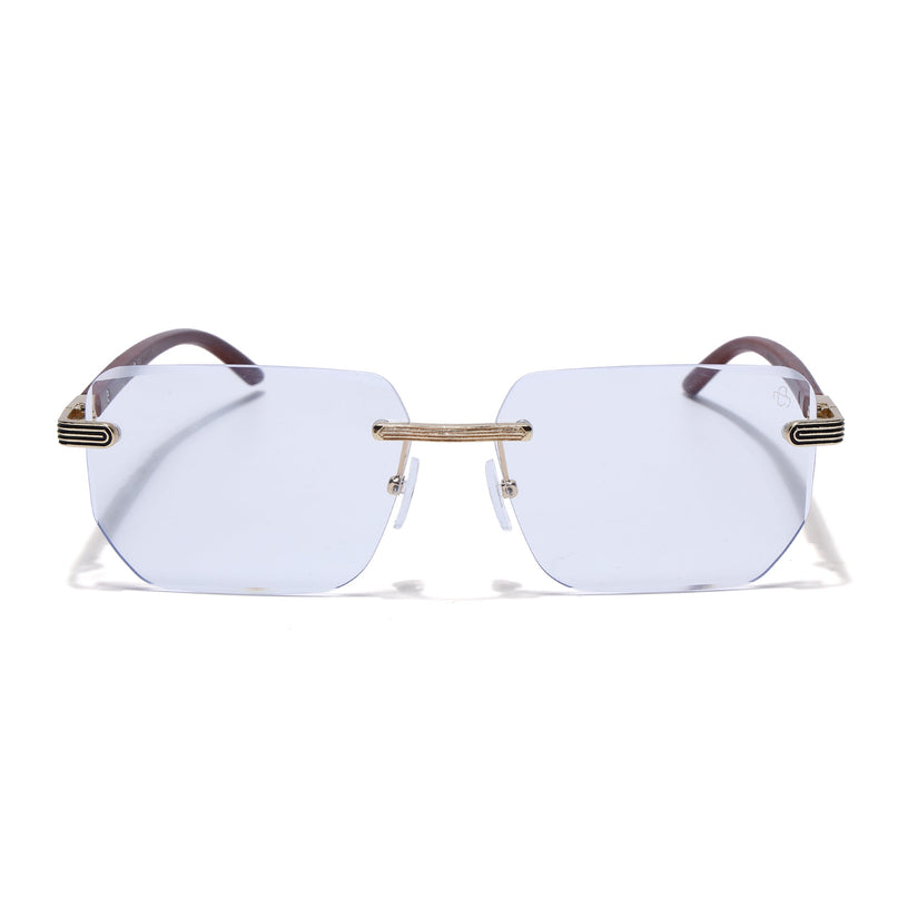 Eyejack Photochromic Golden Rimless Eyeglasses for Men & Women (90385FCL2501)