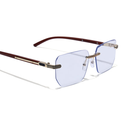 Eyejack Photochromic Golden Rimless Eyeglasses for Men & Women (90385FCL2501)