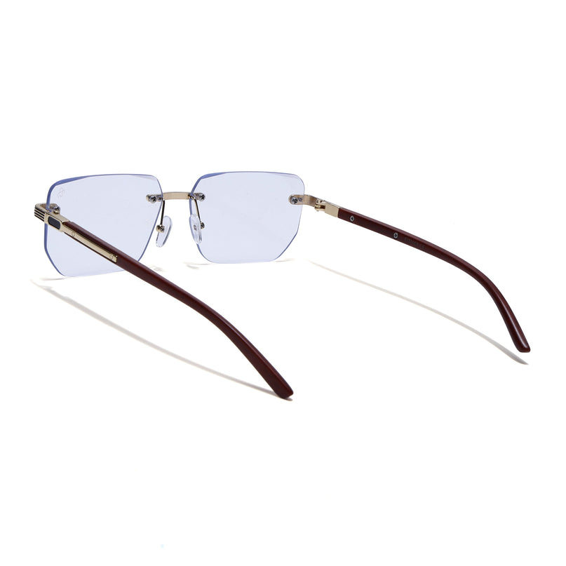 Eyejack Photochromic Golden Rimless Eyeglasses for Men & Women (90385FCL2501)