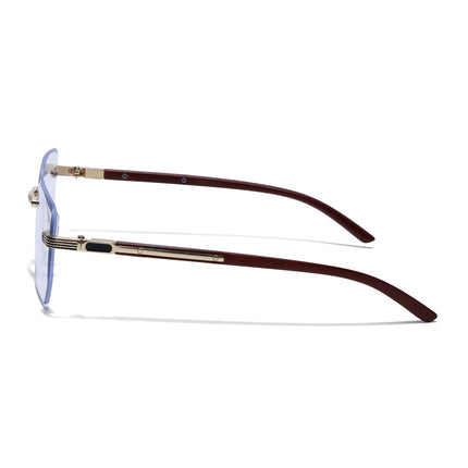 Eyejack Photochromic Golden Rimless Eyeglasses for Men & Women (90385FCL2501)