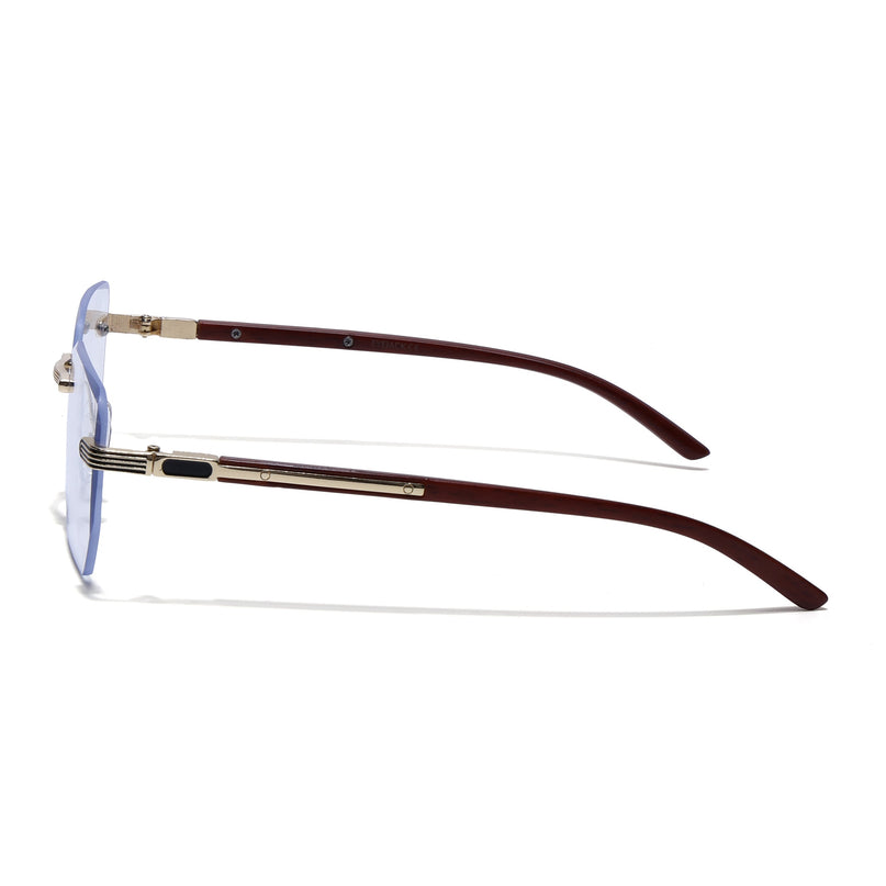 Eyejack Photochromic Golden Rimless Eyeglasses for Men & Women (90385FCL2501)