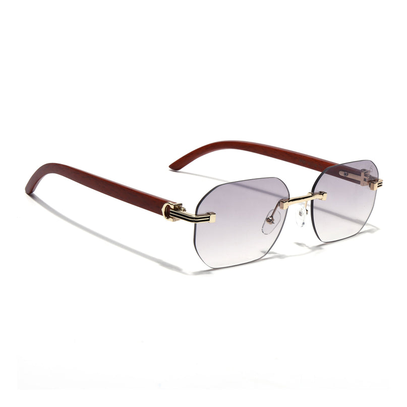 Eyejack Photochromic Golden Rimless Sunglasses for Men & Women (90387CL2512)