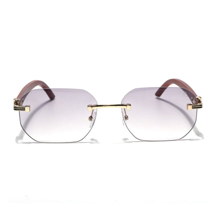 Eyejack Photochromic Golden Rimless Sunglasses for Men & Women (90387CL2512)