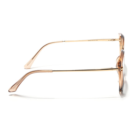 Voyage Glam Brown Blue & Golden Cateye Eyeglasses for Women - MG5225-C3