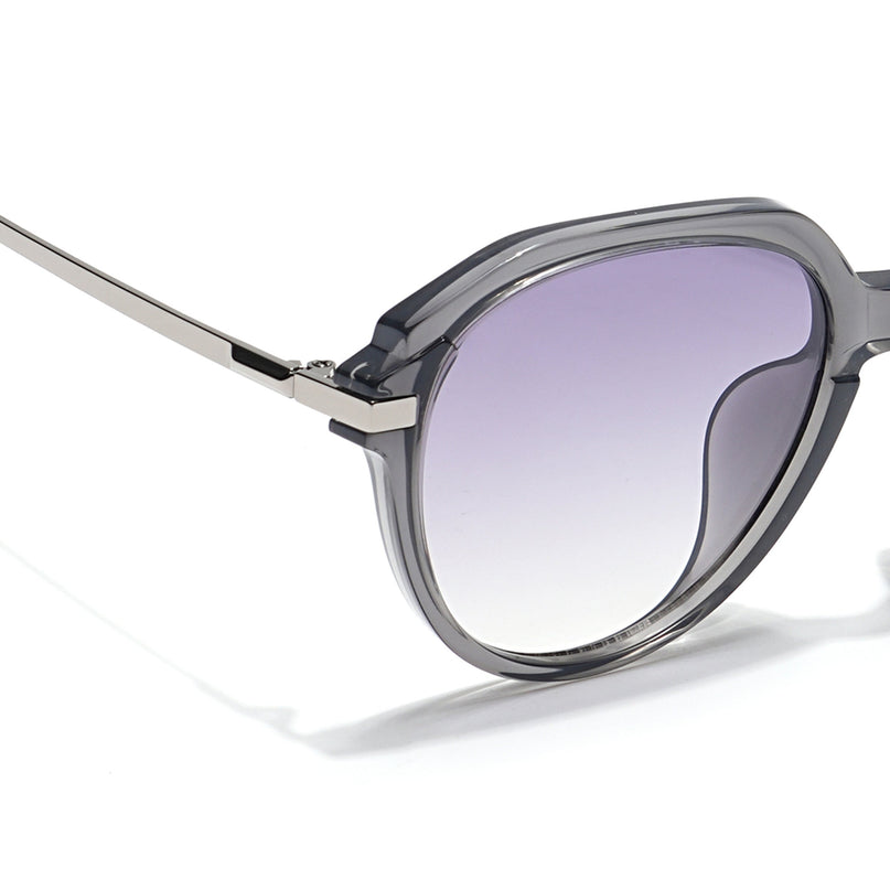 Voyage Select Round Sunglasses (Grey & Clear Lens | Grey Frame - SLMG6273)