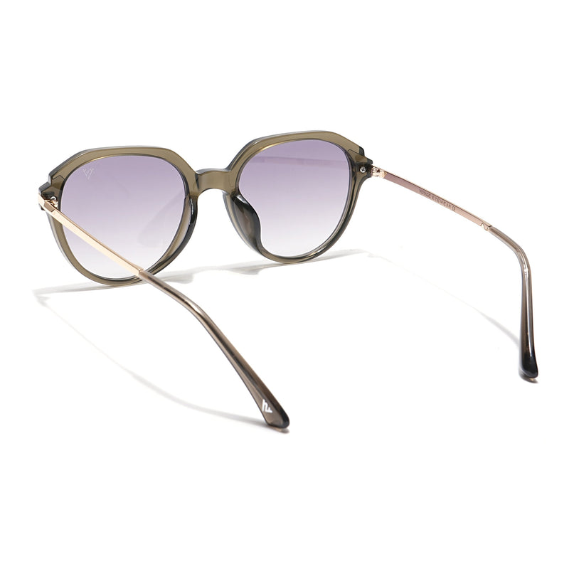 Voyage Select Round Sunglasses (Grey & Clear Lens | Olive Frame - SLMG6274)