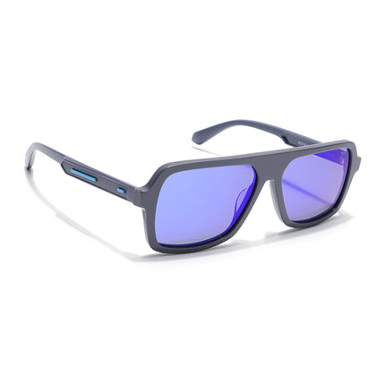 Voyage Select Square Polarized Sunglasses (Blue Lens | Grey Frame - SLPMG6205)