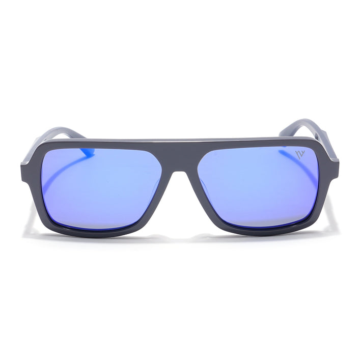 Voyage Select Square Polarized Sunglasses (Blue Lens | Grey Frame - SLPMG6205)
