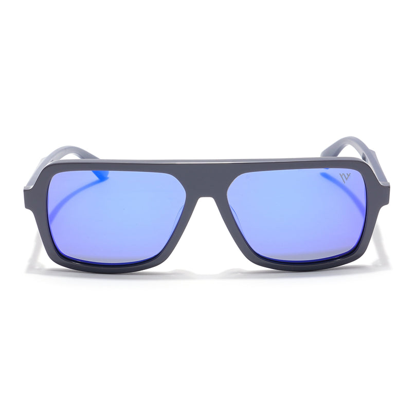 Voyage Select Square Polarized Sunglasses (Blue Lens | Grey Frame - SLPMG6205)