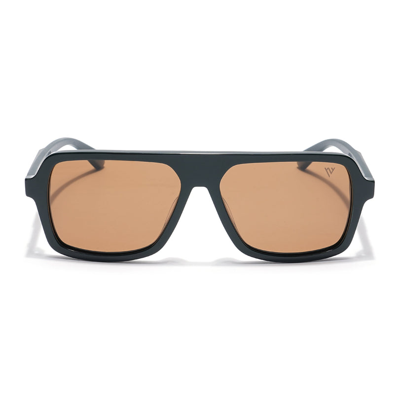 Voyage Select Square Polarized Sunglasses (Brown Lens | Dark Green Frame - SLPMG6206)