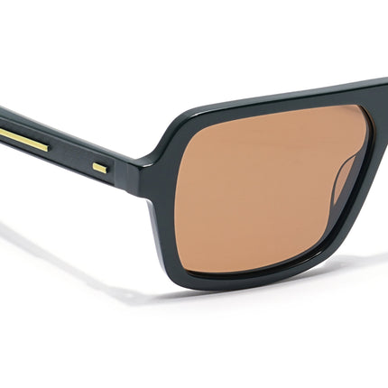 Voyage Select Square Polarized Sunglasses (Brown Lens | Dark Green Frame - SLPMG6206)