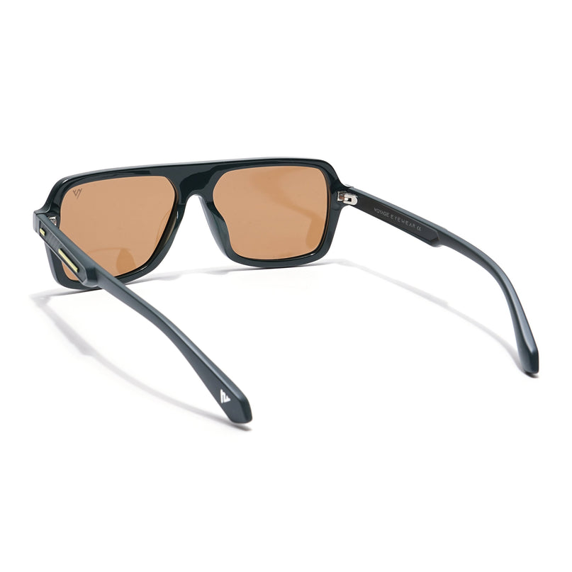 Voyage Select Square Polarized Sunglasses (Brown Lens | Dark Green Frame - SLPMG6206)