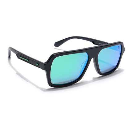 Voyage Select Square Polarized Sunglasses (Green Lens | Black Frame - SLPMG6207)