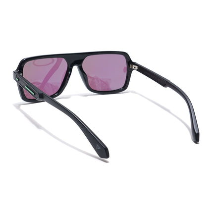 Voyage Select Square Polarized Sunglasses (Green Lens | Black Frame - SLPMG6207)