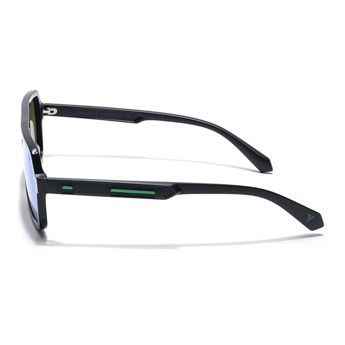 Voyage Select Square Polarized Sunglasses (Green Lens | Black Frame - SLPMG6207)