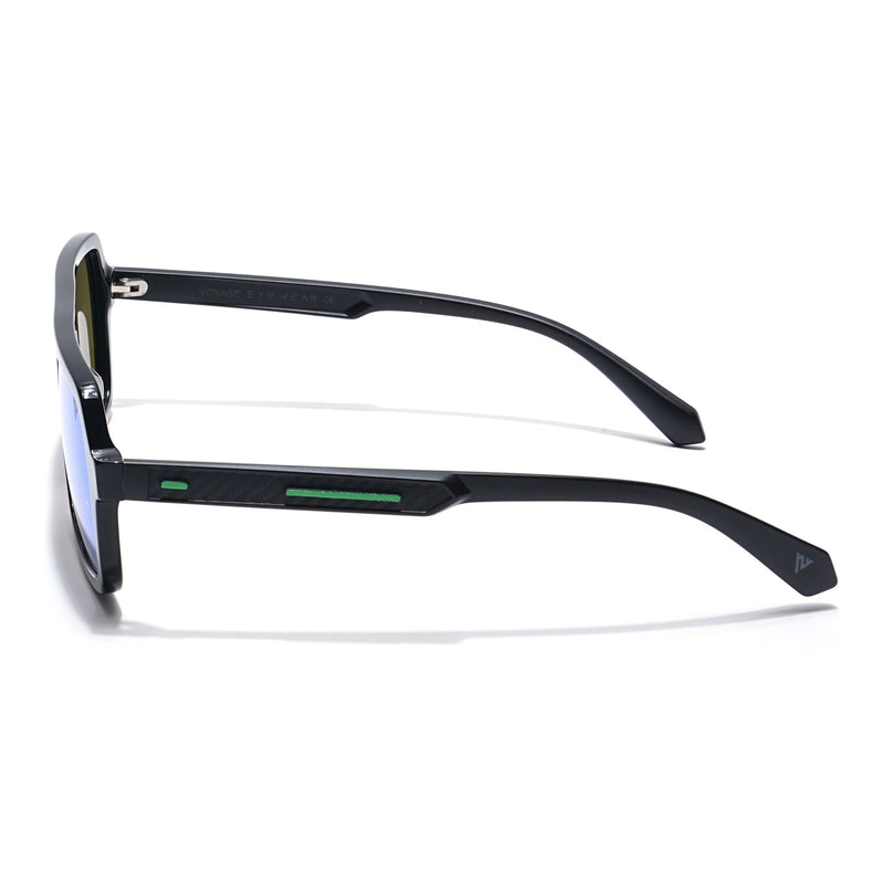 Voyage Select Square Polarized Sunglasses (Green Lens | Black Frame - SLPMG6207)