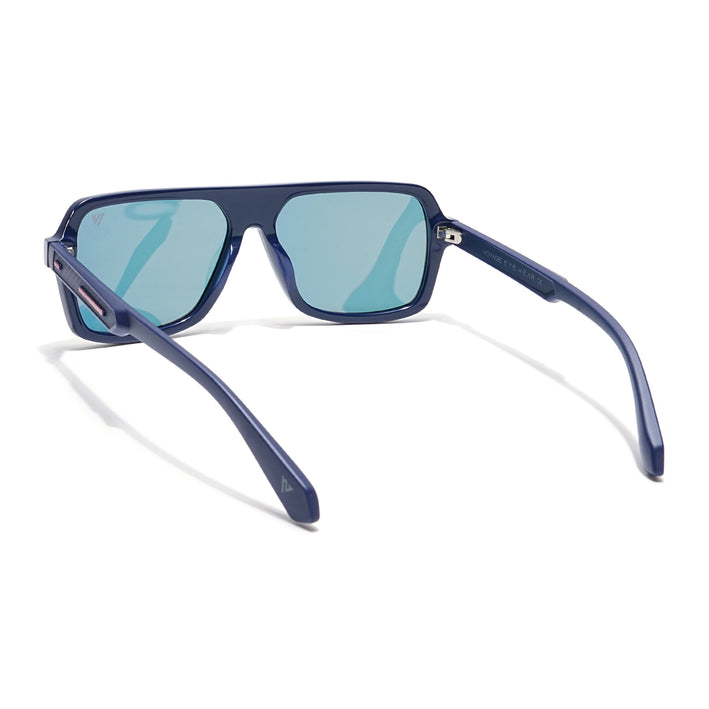 Voyage Select Square Polarized Sunglasses (Red & Yellow Lens | Navy Blue Frame - SLPMG6208)