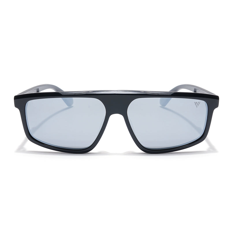 Voyage Select Rectangle Polarized Sunglasses (Grey Lens | Black Frame - SLPMG6200)