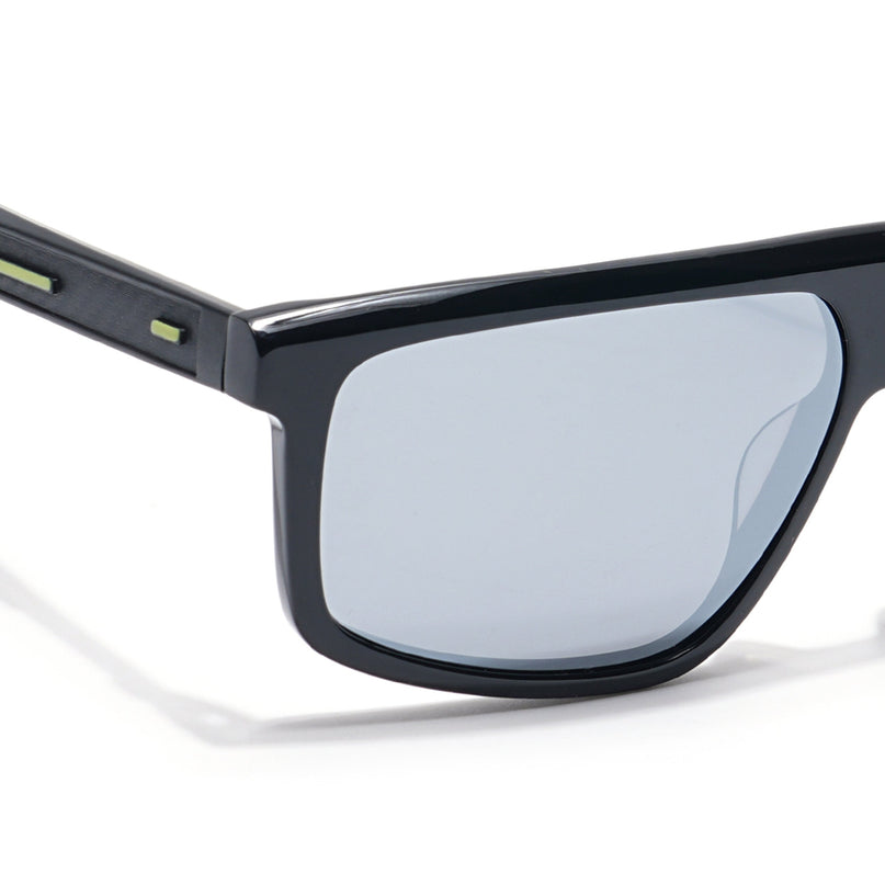 Voyage Select Rectangle Polarized Sunglasses (Grey Lens | Black Frame - SLPMG6200)