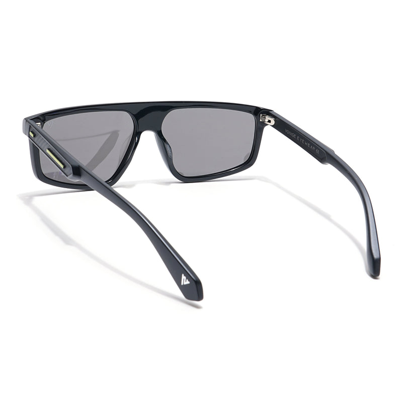 Voyage Select Rectangle Polarized Sunglasses (Grey Lens | Black Frame - SLPMG6200)