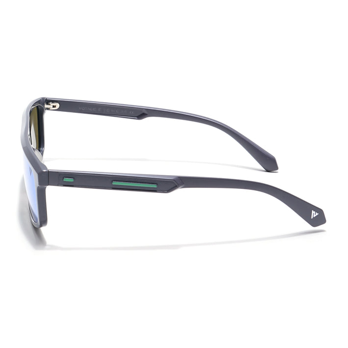 Voyage Select Rectangle Polarized Sunglasses (Green Lens | Grey Frame - SLPMG6201)