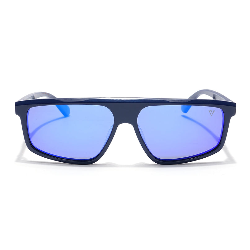 Voyage Select Rectangle Polarized Sunglasses (Blue Lens | Blue Frame - SLPMG6202)