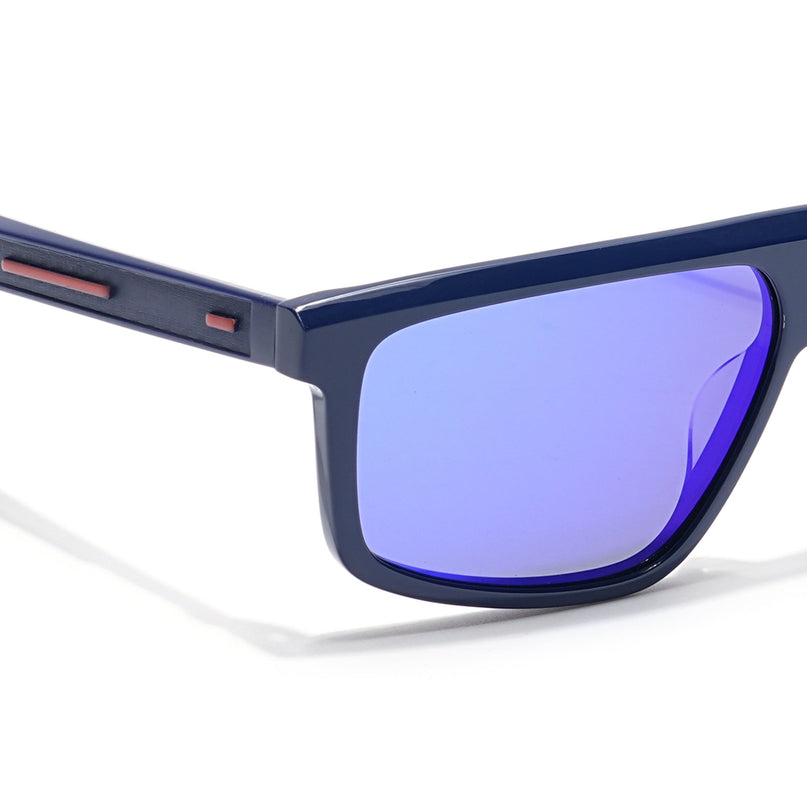 Voyage Select Rectangle Polarized Sunglasses (Blue Lens | Blue Frame - SLPMG6202)