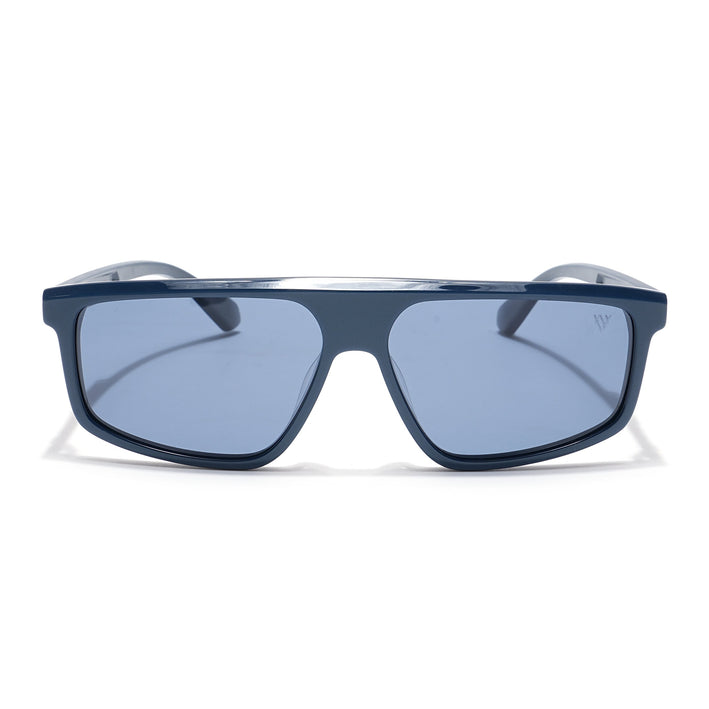 Voyage Select Rectangle Polarized Sunglasses (Blue Lens | Navy Blue Frame - SLPMG6203)