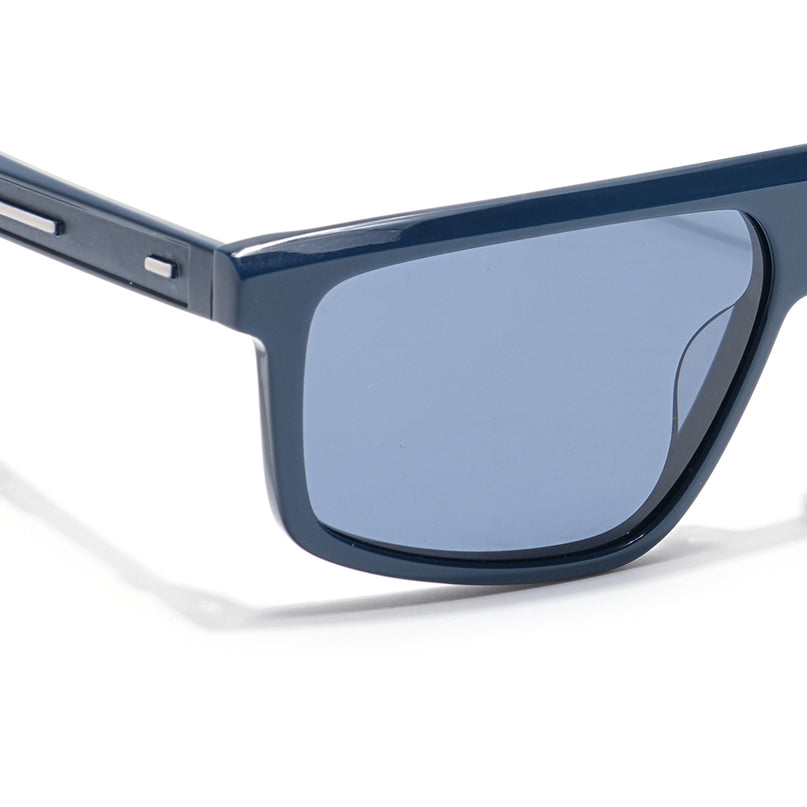 Voyage Select Rectangle Polarized Sunglasses (Blue Lens | Navy Blue Frame - SLPMG6203)